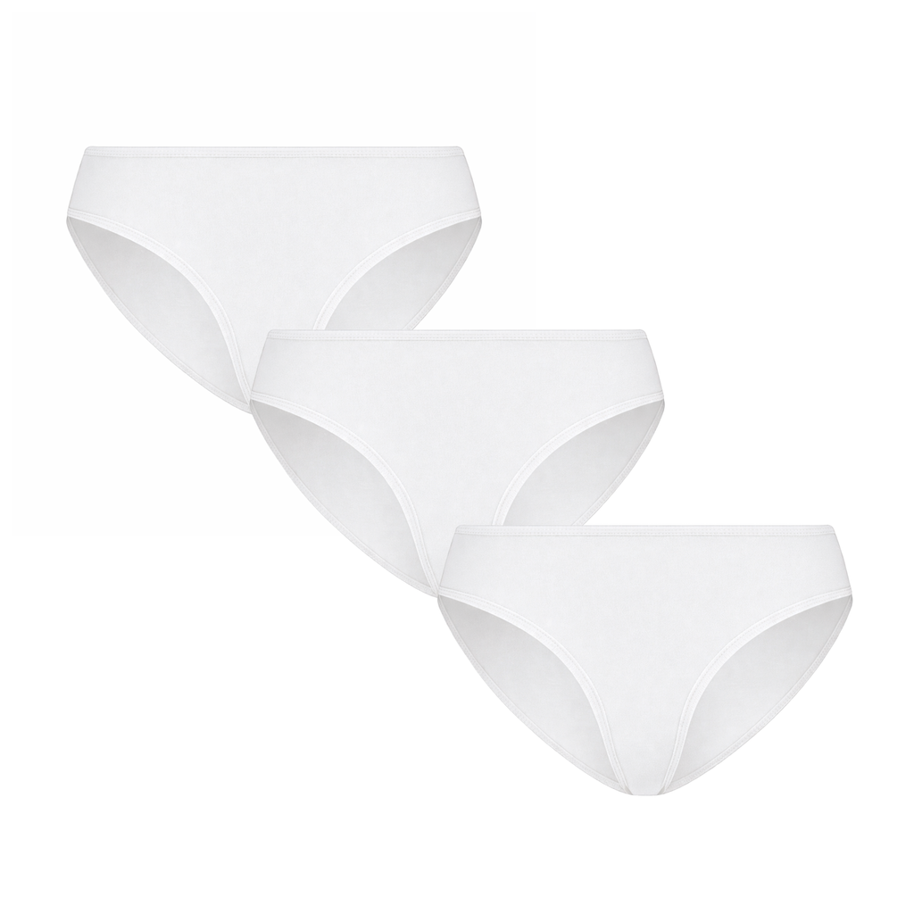 3P1151-02 | Damen Slip Klassische - Naturweiss 3er Pack Pack
