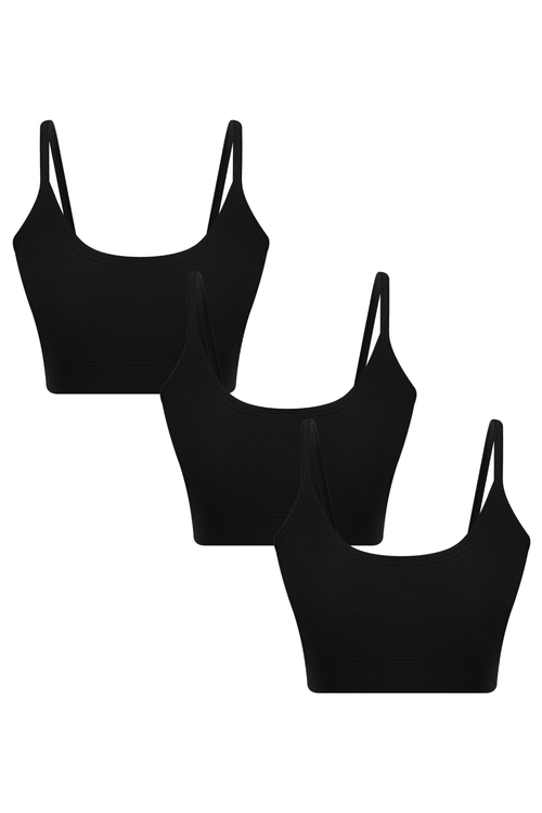 3P1511-01 | Damen Bustier - Schwarz 3'er Pack
