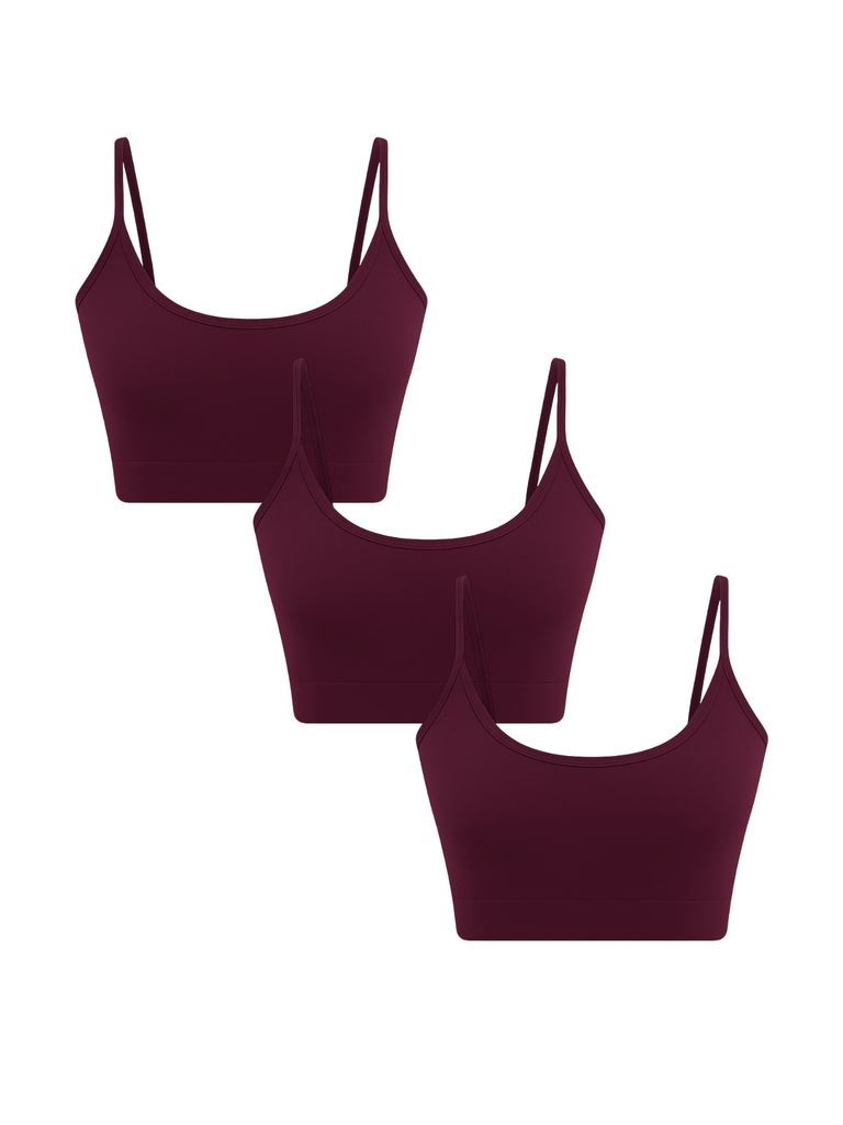 3P1511-028 | Damen Bustier - Aubergine 3er Pack