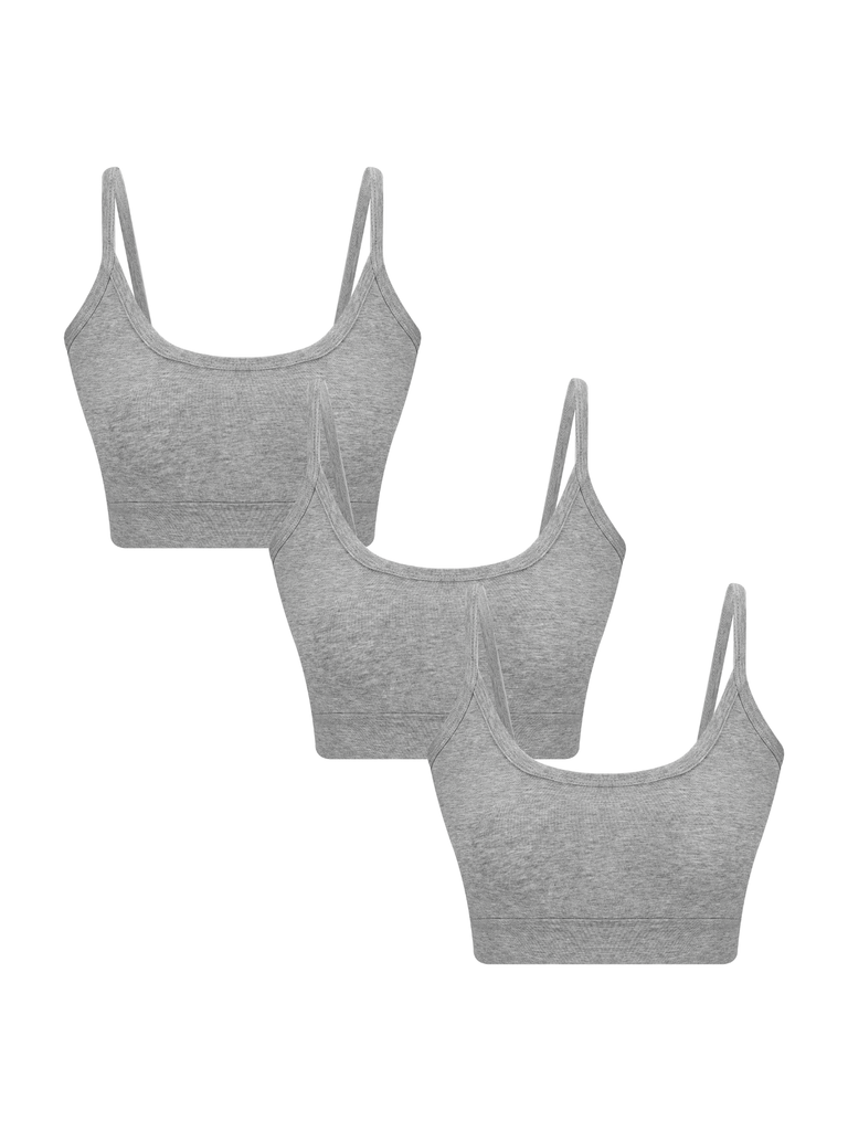 3P1511-02 | Damen Bustier - Grau-Melange 3er Pack