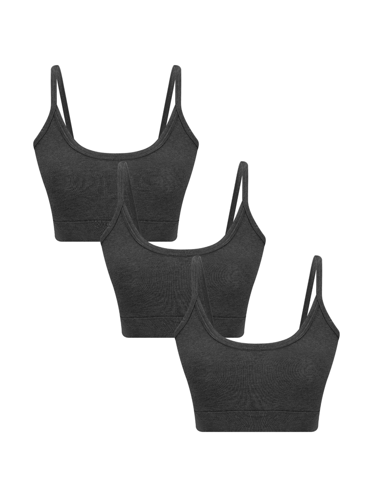3P1511-07 | Damen Bustier - Anthrazit-Melange 3er Pack