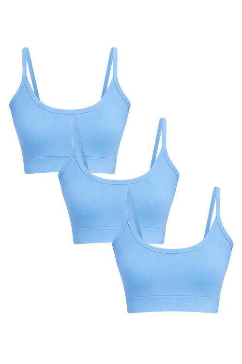3P1511-085 | Damen Bustier - Graublau 3er Pack