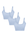 3P1511-08 | Damen Bustier - Denimblau-Melange 3er Pack