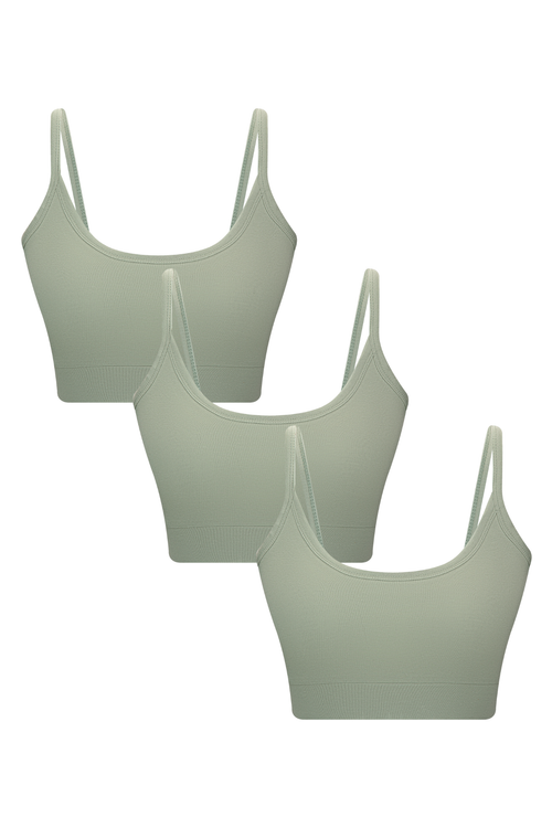 3P1511-109 | Damen Bustier - Eisberggrün 3er Pack