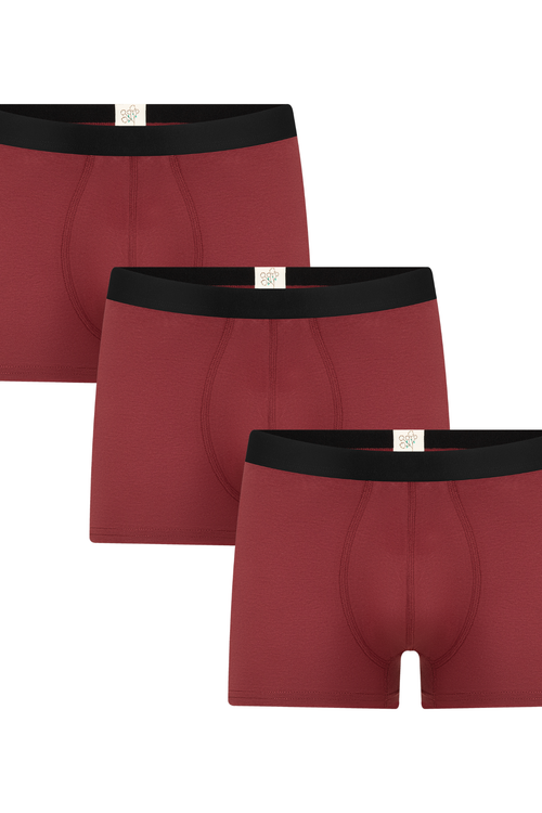 3P2121-11 | Herren Trunkshorts - Bordeaux 3er Pack