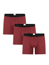 3P2123-030 | Herren Long Trunkshorts - Bordeaux (3er Pack)