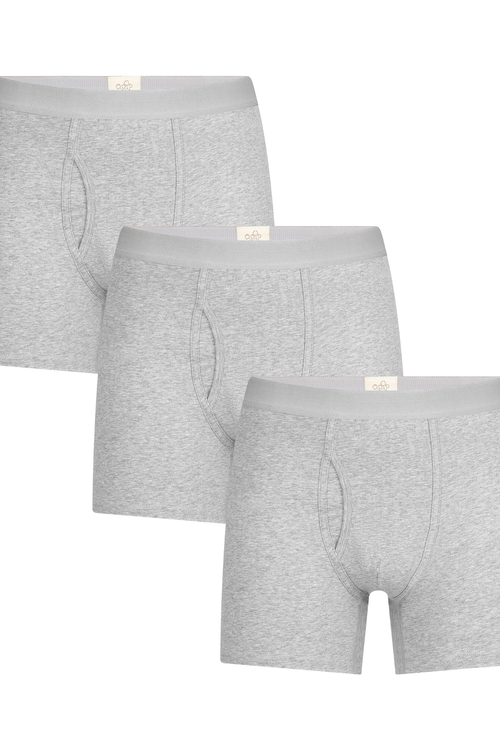3P2131-05 | Herren Boxershorts - Grau-Melange 3er Pack