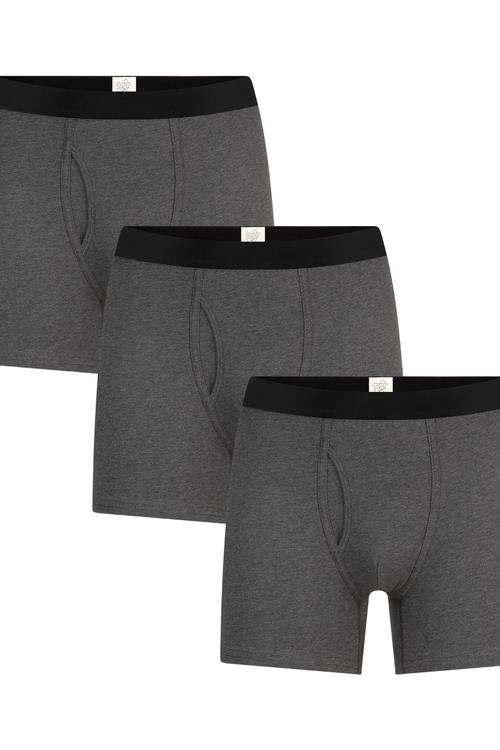 3P2131-13 | Herren Boxershorts - Anthrazit-Melange 3er Pack