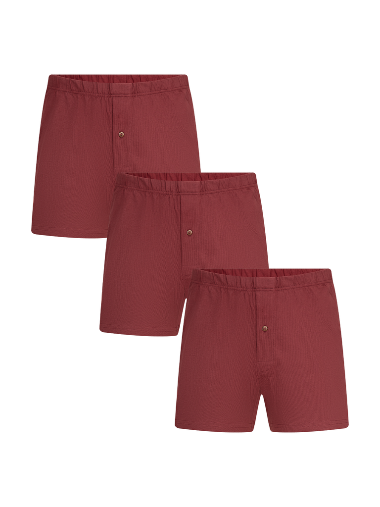 3P2134-030 | Herren Boxershorts - Bordeaux 3er Pack