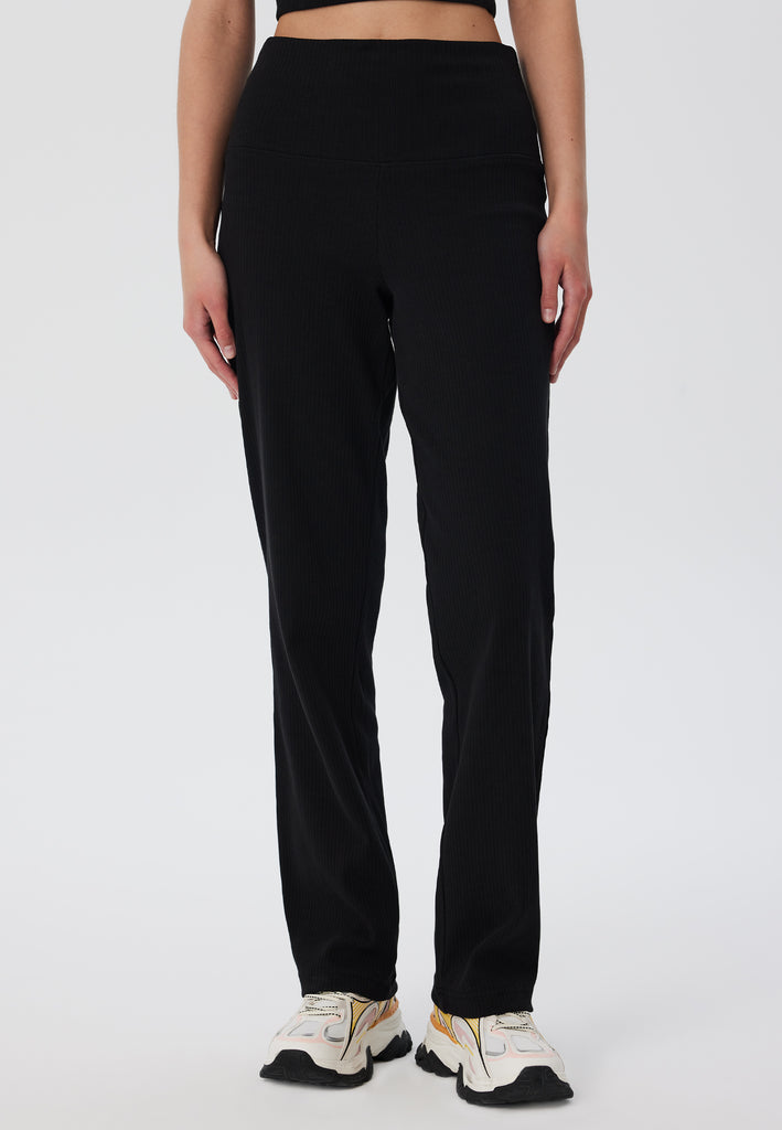 4071-021 | Women's Soft Ribbed Jersey Pants - Black