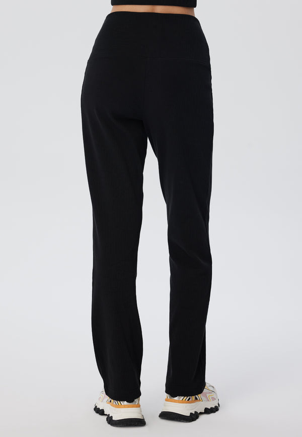 4071-021 | Women Ribbed Trousers - Black