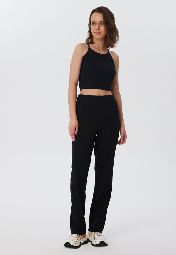 4071-021 | Women Ribbed Trousers - Black