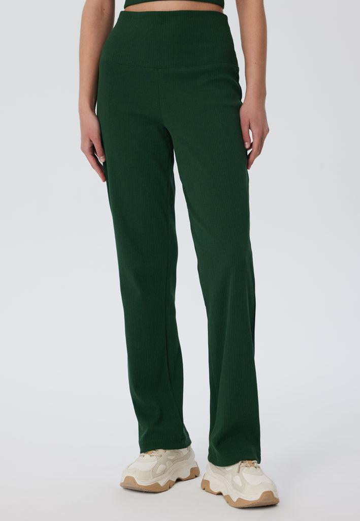 4071-067 | Women's Soft Ribbed Jersey Pants - Pine Needles