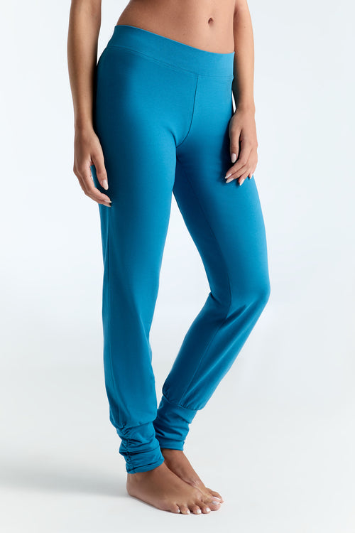 4415P | Damen Yogahose stretch - Petrol