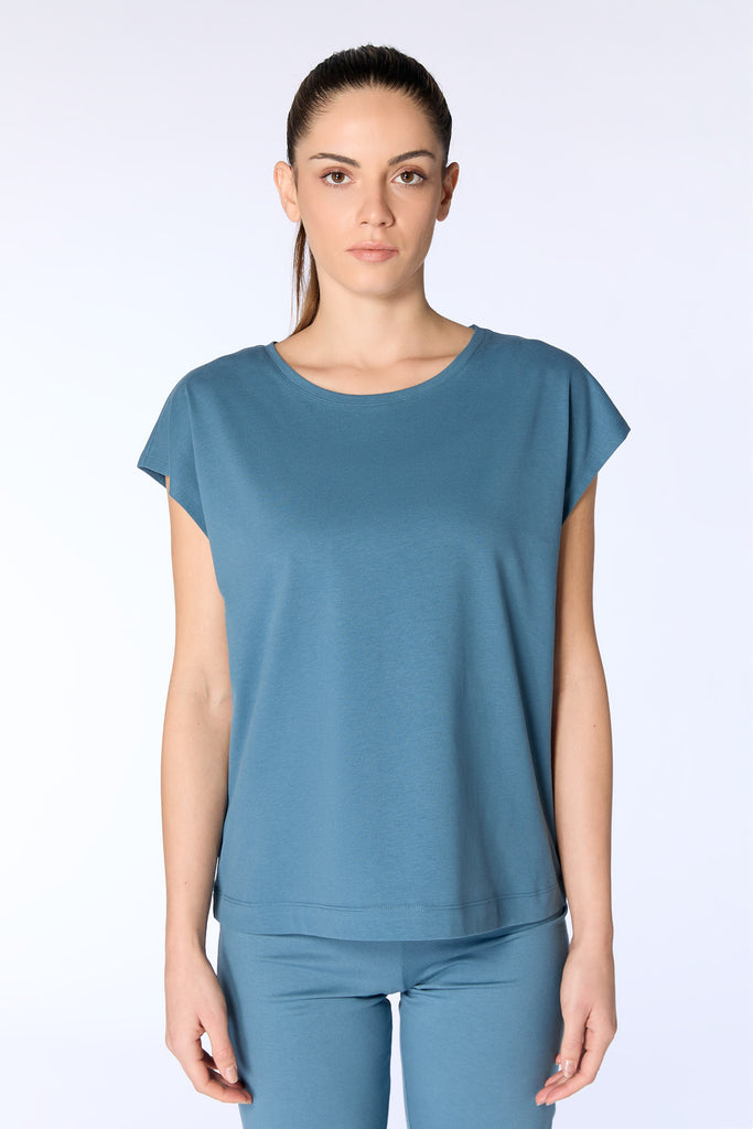 4416-123 | Damen Oversize Shirt - Alpengrau