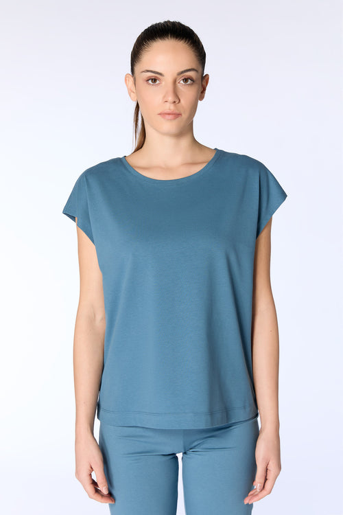 4416-123 | Damen Oversize Shirt - Alpengrau