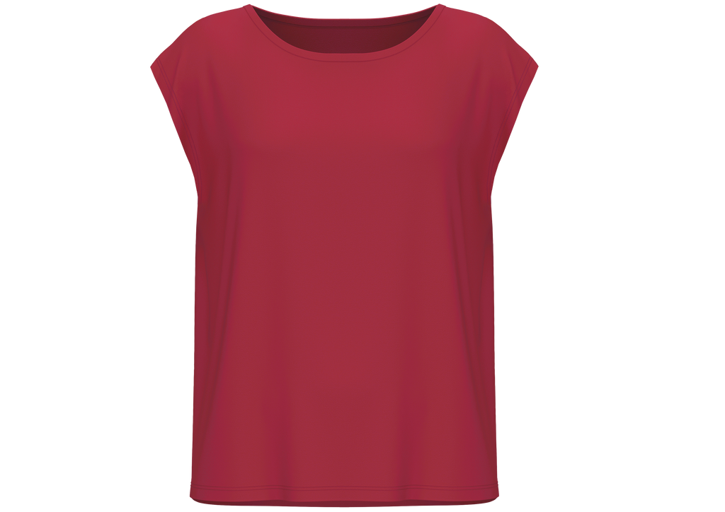 4416-135 | Damen Oversize Shirt - Kardinalrot