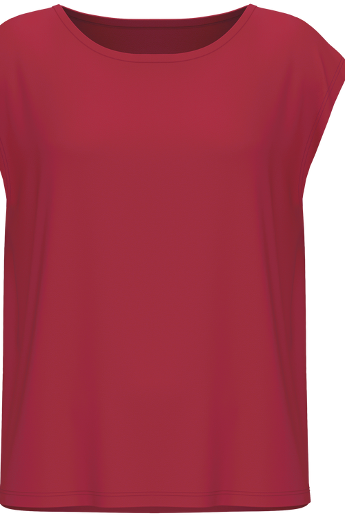 4416-135 | Damen Oversize Shirt - Kardinalrot