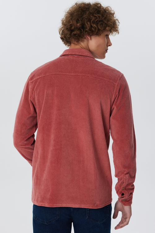 9233-072 | Unisex Corduroy Shirt  - Withered Rose