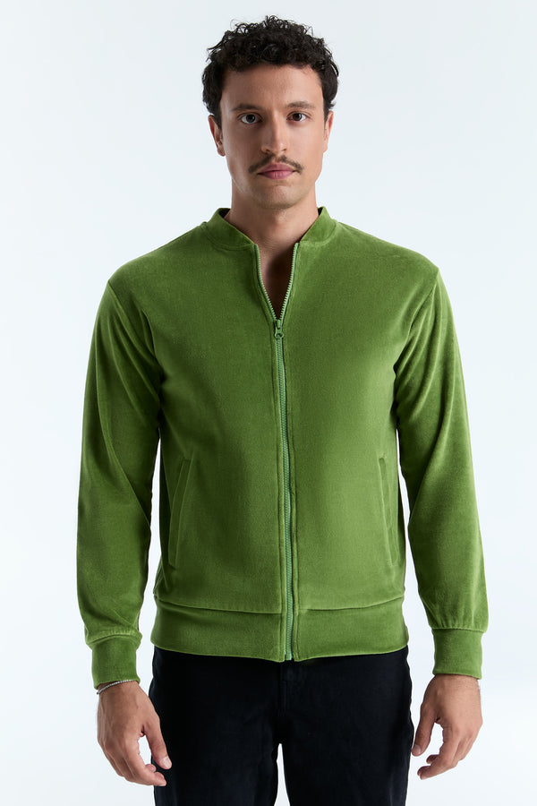 9272-127 | Unisex Jacket with Zipper - Forrest Green