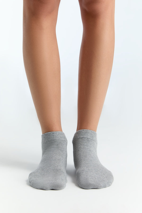 9303 | Unisex Trainer Socks (6-Pack) - Grey-Melange