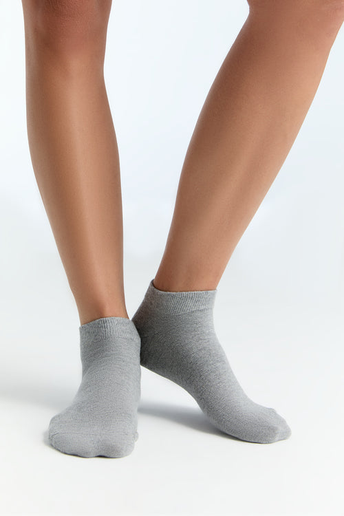 9303 | Unisex Trainer Socks (6-Pack) - Grey-Melange