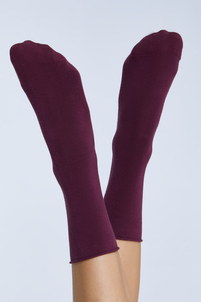 9503 | Socks with rolled cuffs - Bordeaux (6-pack)