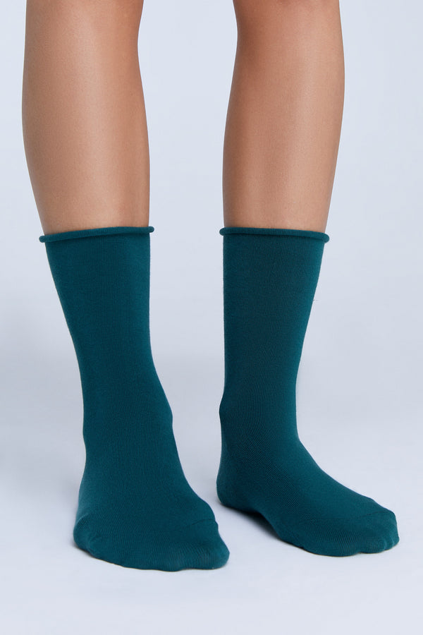 9505 | Socks with rolled cuffs - Pine Needles (6-pack)
