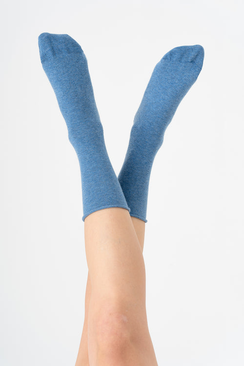 9506 | Unisex Socken mit Rollrand - Jeans-Melange (6 Paar)