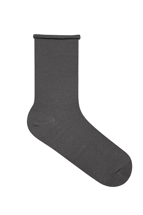 9508 | Socks with rolled cuffs - Fume (6 Pack)