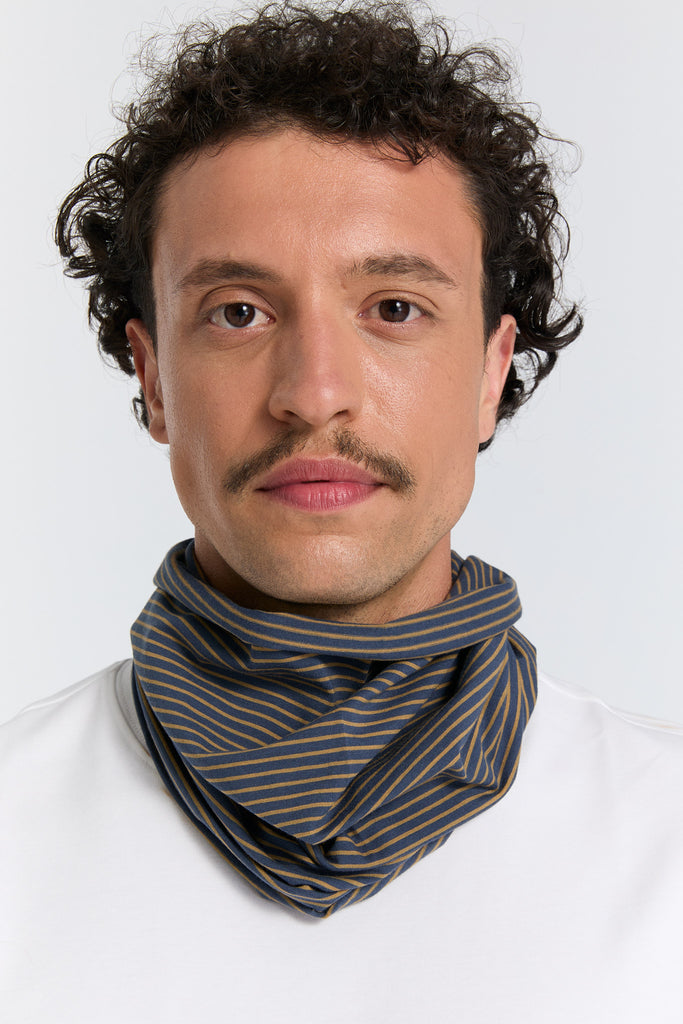 9625-055 | Unisex Schlauchschal - Indigo-ingwer