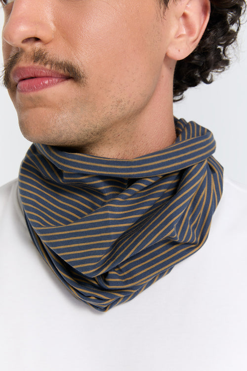 9625-055 | Unisex Schlauchschal - Indigo-ingwer