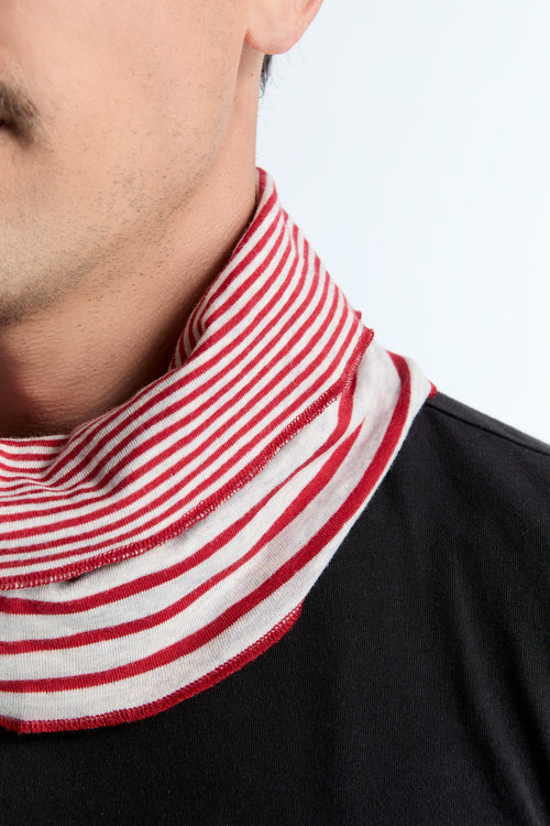 9626-108 | Unisex Reversible Scarf - Brick Red/Beige