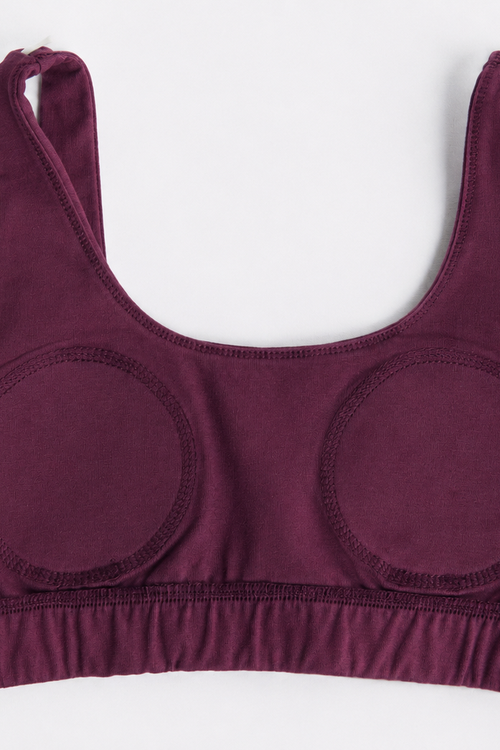 1514-028 | Damen Gepolstertes Bustier - Aubergine