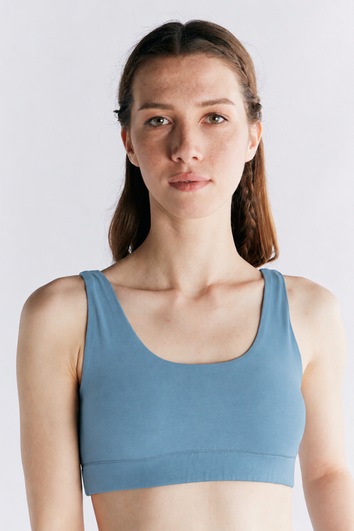 1514-123 | Damen Gepolstertes Bustier - Alpengrau