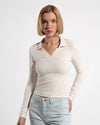 WOMEN'S LONG-SLEEVE BLOUSE | DELICATE BEIGE
