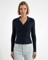 WOMEN'S LONG-SLEEVED BLOUSE | NAVY