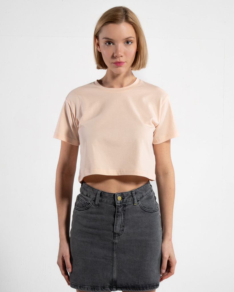 DAMEN CROPPED-T-SHIRT | PASTELLROSA