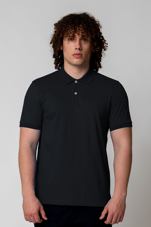 HERREN POLO-T-SHIRT| SCHWARZ
