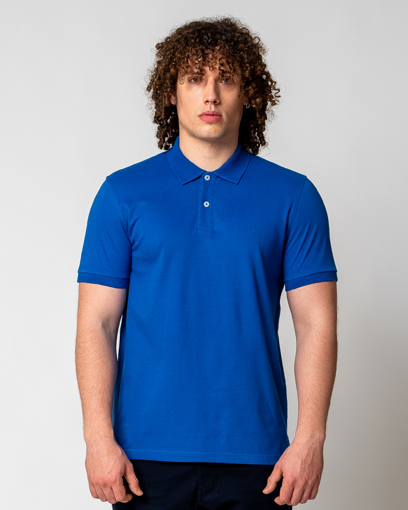 HERREN POLO-T-SHIRT | KOBALTBLAU