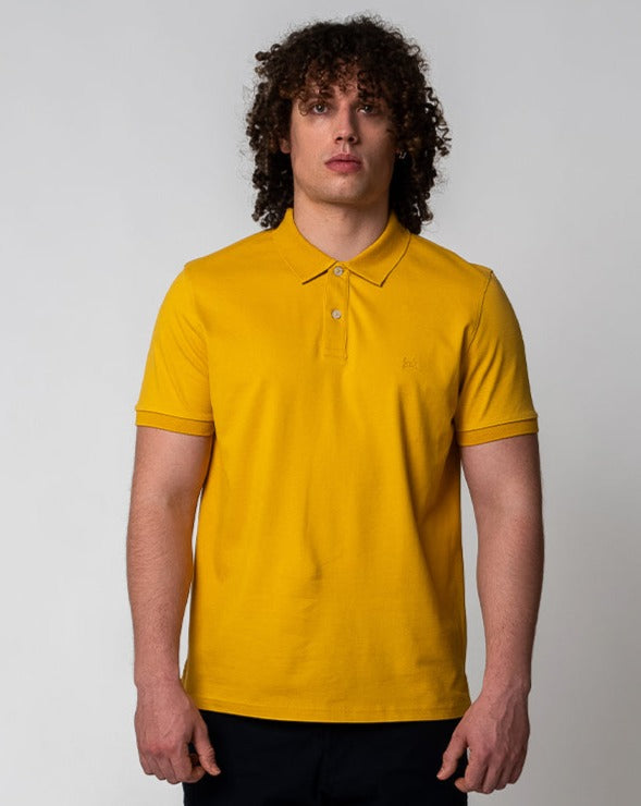 HERREN POLO-T-SHIRT | DOTTERGELB