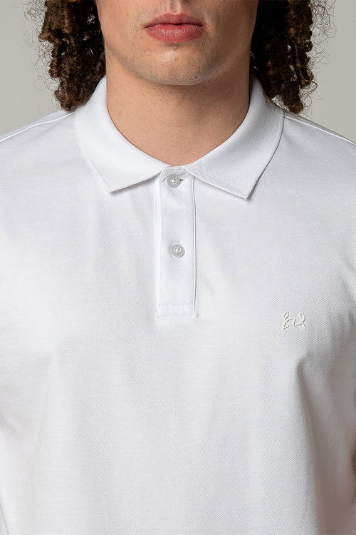 HERREN POLO-T-SHIRT | WEISS