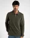 MEN'S LONG-SLEEVED POLO SHIRT | GRAPE LEAF