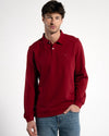 MEN'S LONG-SLEEVED POLO SHIRT | BORDEAUX