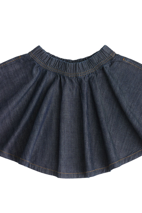 GA2022-215 |  Kids Denim Skirt- Dark Slate Blue