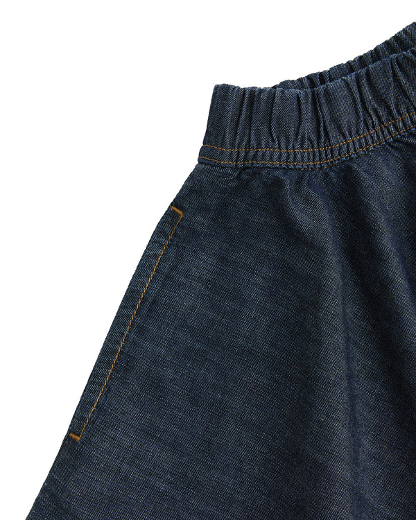 GA2022-215 |  Kids Denim Skirt- Dark Slate Blue