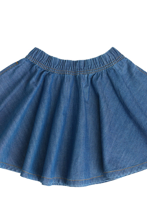 KA2022-311 | Kids Denim Skirt - Day Sky Blue