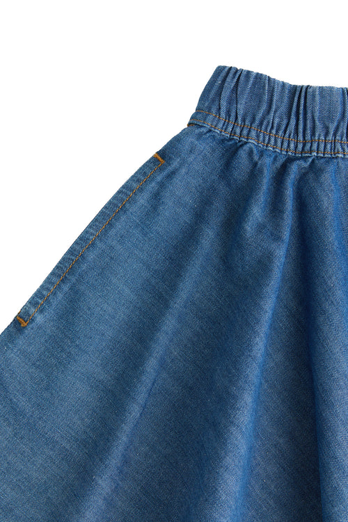 KA2022-311 | Kids Denim Skirt - Crystal Blue