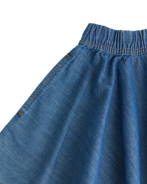 GA2022-325 | Kids Denim Skirt - Day Sky Blue