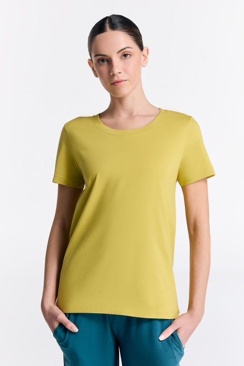 T1100-40 | TENCEL™ Active Damen Kurzarmshirt - Lime